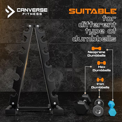 A-Frame Dumbbell Weight Rack storage Rack, Steel Dumbbell Holder, Dumbbell Stand & Weight Racks for Home Gym, (Rack ONLY)