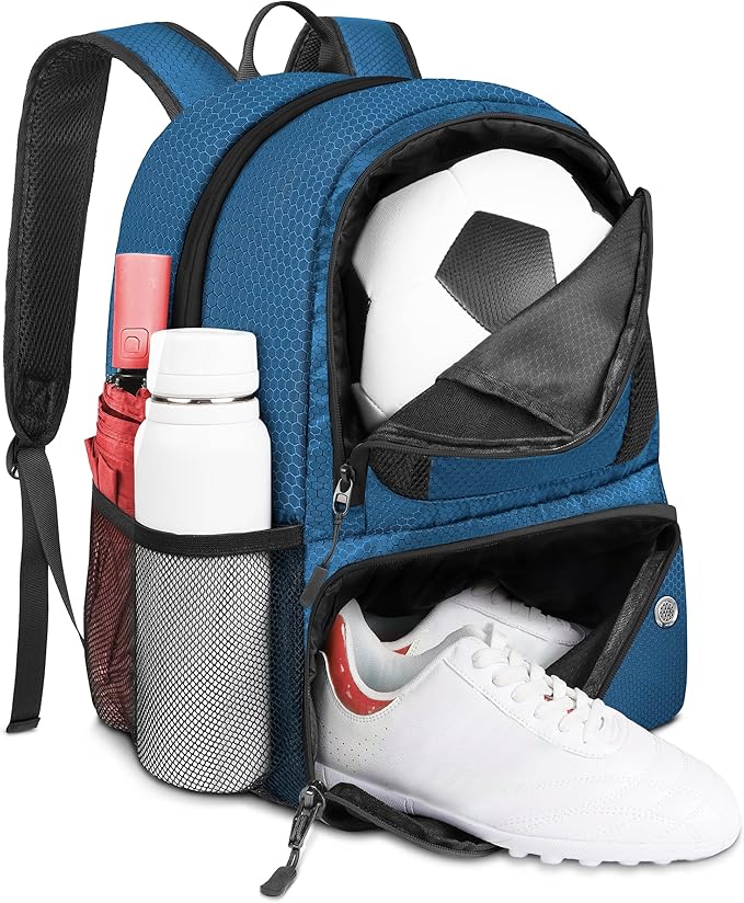 YOREPEK Soccer Backpack,Soccer Bag with Ball Holder, Water resistant Sport Equipment Bags Fit Basketball Volleyball Football