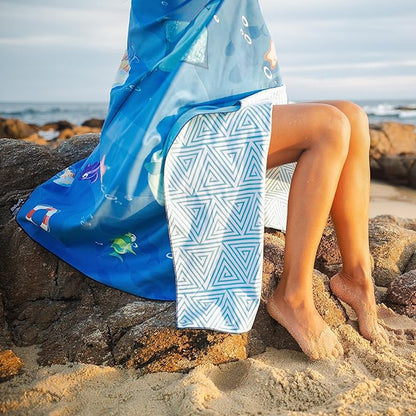 Elite Trend Microfiber Beach Towel - Large 63x31 Inch Sand Free Quick Dry Towel for Travel, Swimming, Pool, Yoga, Hiking, Camping – Lightweight Fast Drying Microfiber Towel Compact for Adults