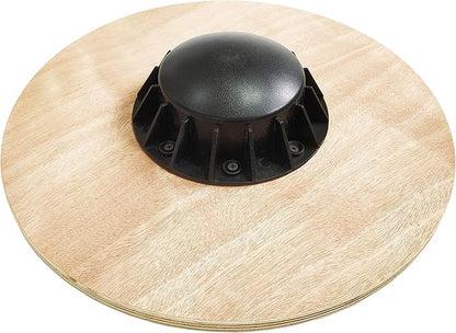 Signature Fitness Non-Slip Wooden Wobble Balance Board Core Trainer 15.55-inch Diameter with 360 Rotation for Stability Training, Multiple Colors