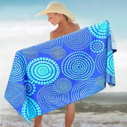 Elite Trend Microfiber Beach Towel - Extra Large 78x35 Inch Sand Free Quick Dry Towel for Travel, Swimming, Pool, Yoga, Hiking, Camping – Lightweight Fast Drying Microfiber Towel Compact for Adults