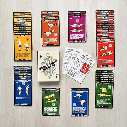 Bodyweight Exercise Cards: Workout Playing Card Game. Designed by a Military Fitness Expert. Video Instructions Included. No Equipment Needed. Burn Fat Build Muscle.