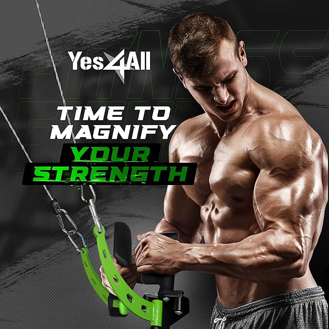 Yes4All Neutral Paddle Grip LAT Pull Down Bar, Range of Motion Spreader Handle Cable Attachments