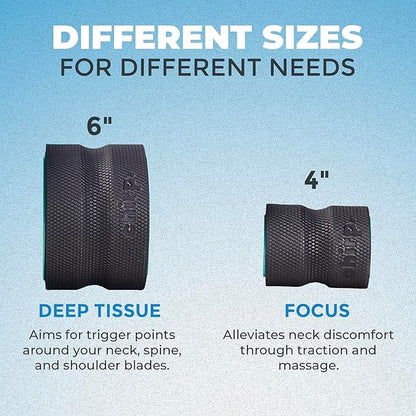 Chirp Wheel Foam Roller - Targeted Back Foam Roller for Back Pain Relief, Deep Tissue Muscle Massage, Trigger Point Round Foam Roller - High Density Foam Roller for Physical Therapy & Exercise