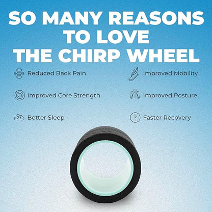 Chirp Wheel Foam Roller - Targeted Back Foam Roller for Back Pain Relief, Deep Tissue Muscle Massage, Trigger Point Round Foam Roller - High Density Foam Roller for Physical Therapy & Exercise