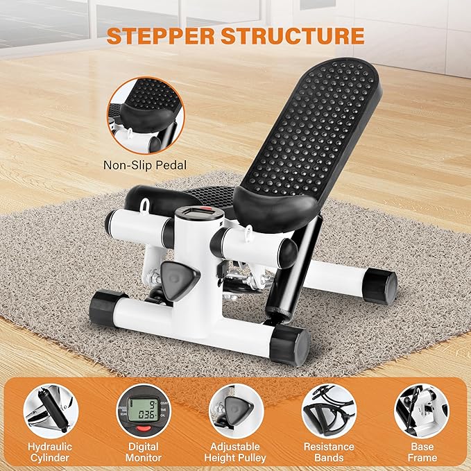 HealSmart Mini Stepper with Resistance Bands