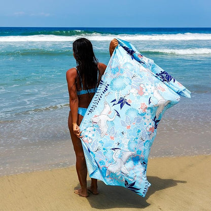 Elite Trend Microfiber Beach Towel - Extra Large 78x35 Inch Sand Free Quick Dry Towel for Travel, Swimming, Pool, Yoga, Hiking, Camping – Lightweight Fast Drying Microfiber Towel Compact for Adults