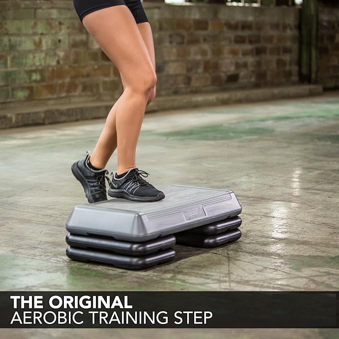 The Step Circuit Size Aerobic Platform, Circuit Size Steppers for Exercise with Risers for Adjustable Home Workout, Stair Stepper for Exercise and Home Gym