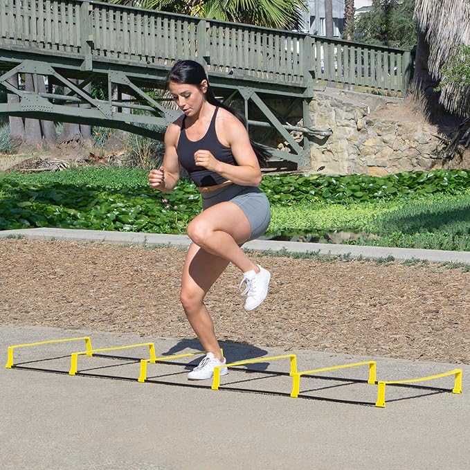 ProsourceFit Raised Speed & Agility Ladder with 6