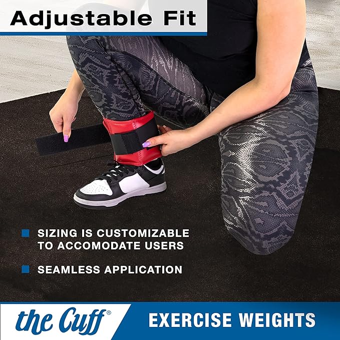 The Cuff Original Adjustable Ankle and Wrist Weight for Yoga, Dance, Running, Cardio, Aerobics, Toning, and Physical Therapy.