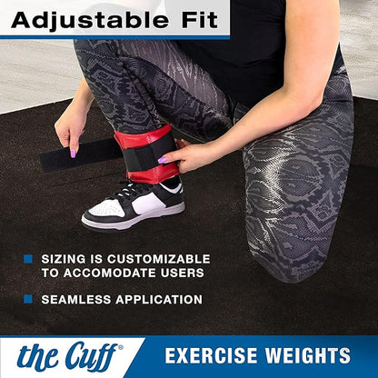 The Cuff Original Adjustable Ankle and Wrist Weight for Yoga, Dance, Running, Cardio, Aerobics, Toning, and Physical Therapy.