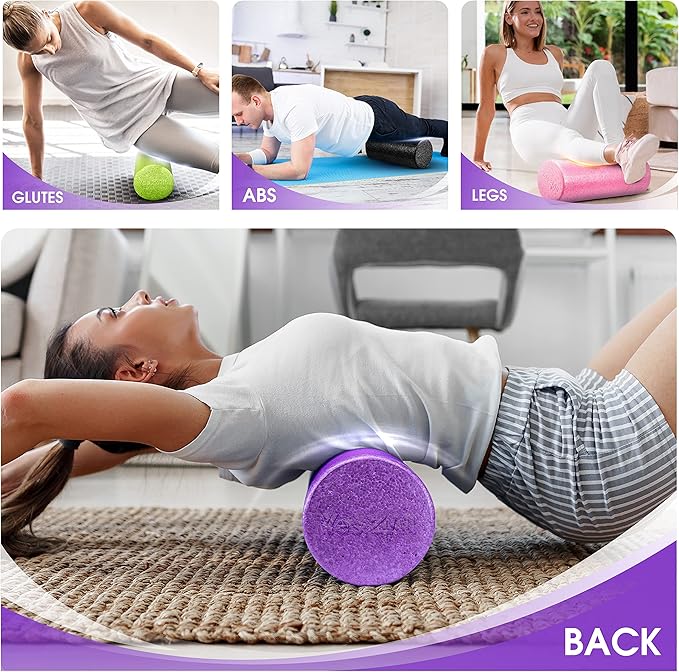 Yes4All High-Density Foam Roller for Back Pain Relief, Yoga, Exercise, Physical Therapy, Muscle Recovery & Deep Tissue Massage - 12, 18, 24, 36 inch