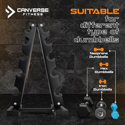 A-Frame Dumbbell Weight Rack storage Rack, Steel Dumbbell Holder, Dumbbell Stand & Weight Racks for Home Gym, (Rack ONLY)