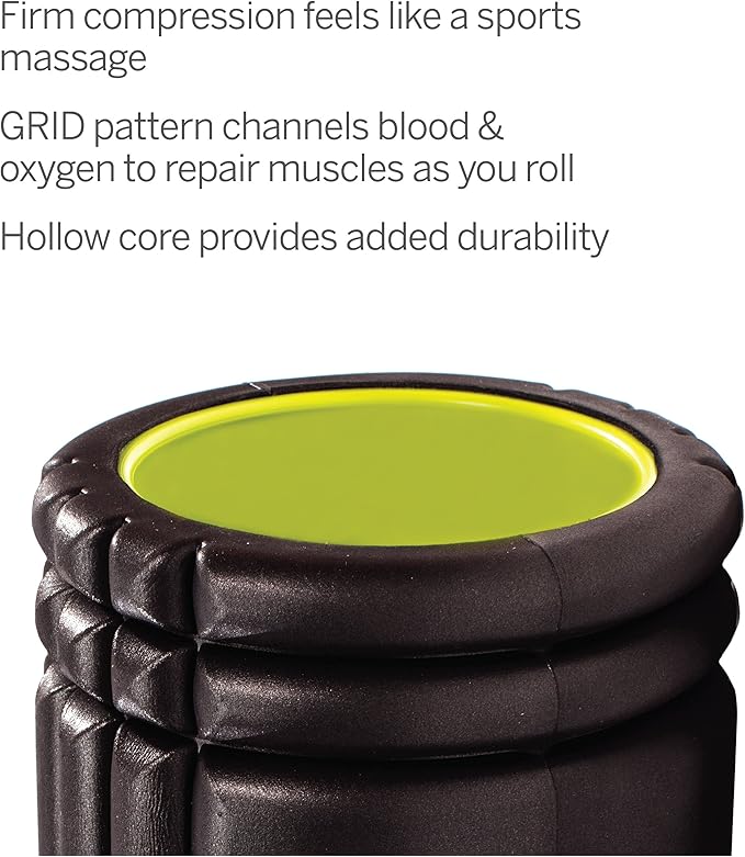 TriggerPoint Grid 1.0 Foam Roller - 13" Multi-Density Massage Roller for Deep Tissue & Muscle Recovery - Relieves Tight, Sore Muscles & Kinks, Improves Mobility & Circulation - Targets Key Body Parts