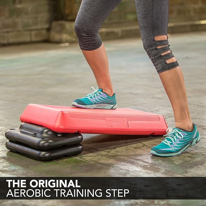 The Step Circuit Size Aerobic Platform, Circuit Size Steppers for Exercise with Risers for Adjustable Home Workout, Stair Stepper for Exercise and Home Gym