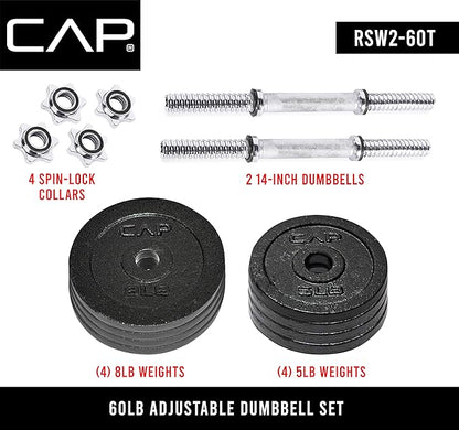 CAP Barbell Adjustable Dumbbell Weight Set | Multiple Options