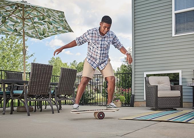 Carrom Balance Board – Balancing Board for Skateboard, Hockey, Snowboard & Surf Training – Balance Exercise Equipment (300-pound weight limit)