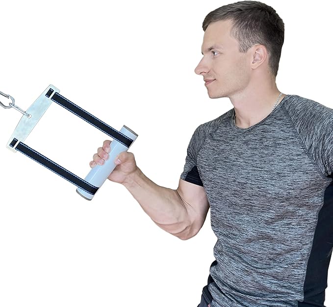 Arm Wrestling Exercise Handle - Handle and Strap for Training at The Gym, Wrist and Forearm Strengthener, Workout Equipment, Fat Grip