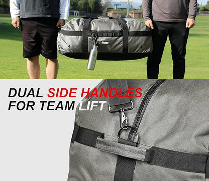 Fitdom Heavy Duty Extra Large Sports Gym Equipment Travel Duffel Bag W/Adjustable Shoulder & Compression Straps. Perfect for Team Coaches & Best for Soccer Baseball Basketball Hockey Football & More