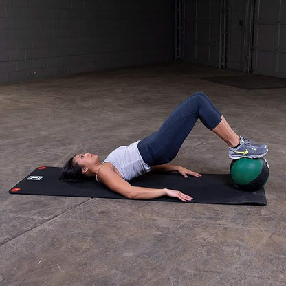 Body-Solid Rubber Medicine Ball - Superior Grip, Textured Surface, Adjustable Air Pressure Fitness Balls - Ideal for Cardio and Core Exercise in Home & Gym Workouts