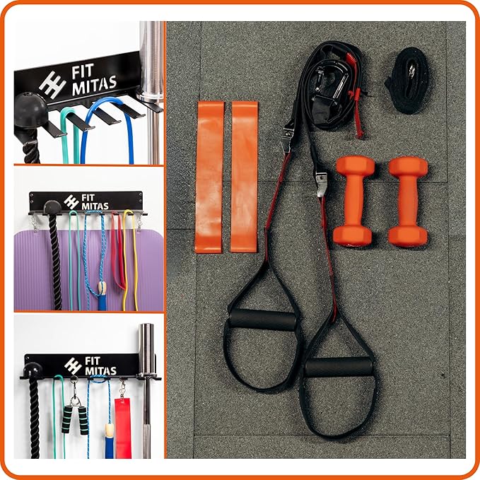 Home Gym Organizer & Exercise Equipment for Home. Cool Home Gym Accessories for Men and Gym Essentials Women. Wall Mounted Dumbbell Rack & Weight Holder. The Perfect Workout Gifts for Guys.