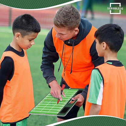 Football Dry Erase Board for Coaches 15x10.5 Double Sided Football Whiteboard Coaching Board Equipment Includes 2 White Board Markers for The Football Accessories The Perfect Coach Gifts