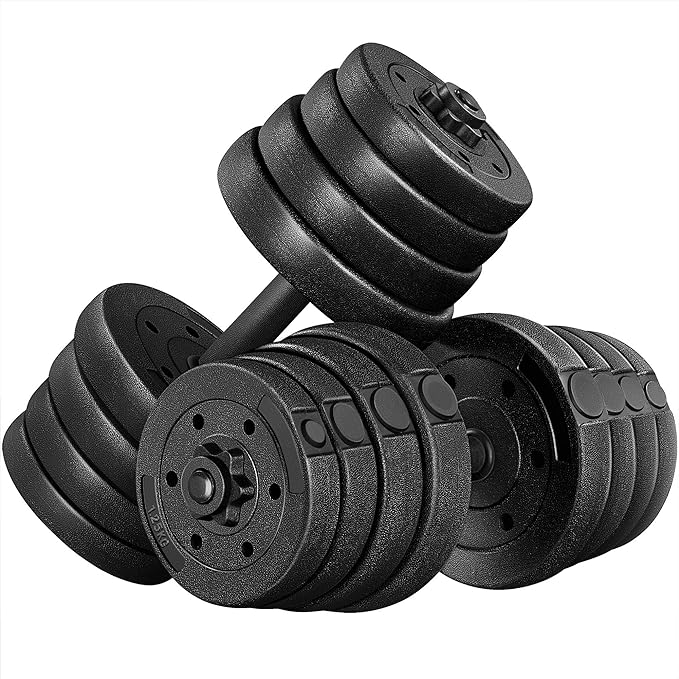 Yaheetech Adjustable Dumbbells Weight Set Dumbbell Weights Exercise 4 Spinlock