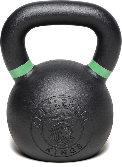 Kettlebell Kings Powder Coated Kettlebell Weights 5-90 LB | Workout Gym Equipment & Strength training sets for Women & Men | Durable Coating for Grip Strength, Rust Prevention