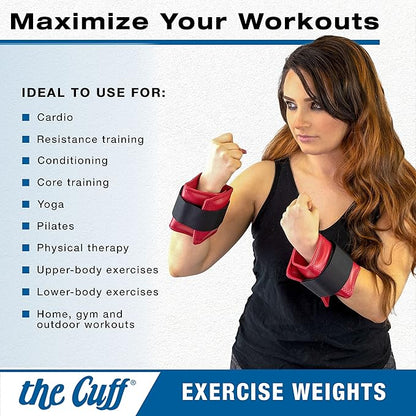 The Cuff Original Adjustable Ankle and Wrist Weight for Yoga, Dance, Running, Cardio, Aerobics, Toning, and Physical Therapy.