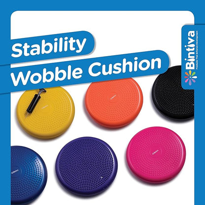 Wobble Cushion Balance Disc - Wobble Disc & Wiggle Seat, Balance Pads for Physical Therapy, Wobble Disk, Sensory Room Equipment - Wobble Seat