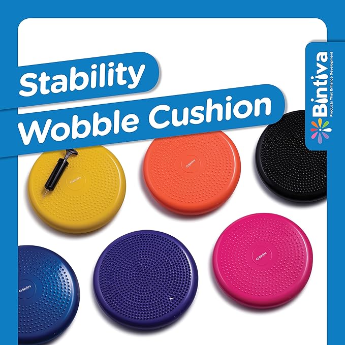 Wobble Cushion Balance Disc - Wobble Disc & Wiggle Seat, Balance Pads for Physical Therapy, Wobble Disk, Sensory Room Equipment - Wobble Seat