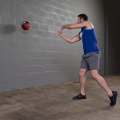 Body-Solid Rubber Medicine Ball - Superior Grip, Textured Surface, Adjustable Air Pressure Fitness Balls - Ideal for Cardio and Core Exercise in Home & Gym Workouts