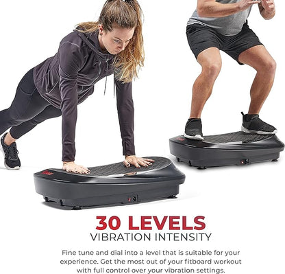 Sunny Health & Fitness Vibration Plate Exercise Machine, Full Body Vibrate Platform for Lymphatic Drainage with Multiple Speeds and Modes, Vibrating Plate Machine for Tension Relief & Weight Loss