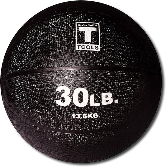 Body-Solid Rubber Medicine Ball - Superior Grip, Textured Surface, Adjustable Air Pressure Fitness Balls - Ideal for Cardio and Core Exercise in Home & Gym Workouts