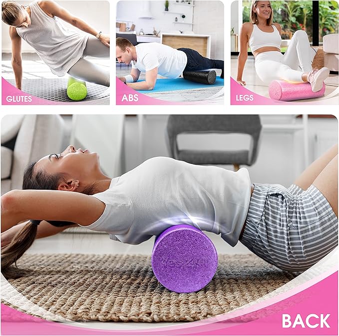 Yes4All High-Density Foam Roller for Back Pain Relief, Yoga, Exercise, Physical Therapy, Muscle Recovery & Deep Tissue Massage - 12, 18, 24, 36 inch