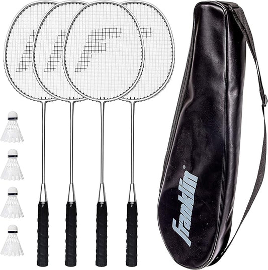 Franklin Sports Badminton Racket + Birdie Set - Replacement Badminton Equipment for Kids + Adults - 2 Player - 4 Player Badminton Racket Sets