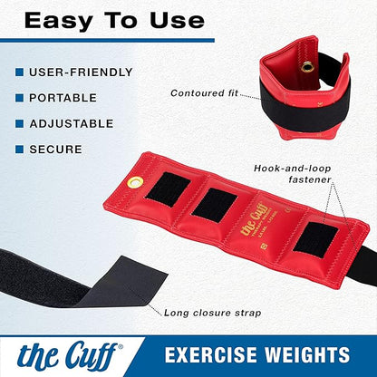 The Cuff Original Adjustable Ankle and Wrist Weight for Yoga, Dance, Running, Cardio, Aerobics, Toning, and Physical Therapy.