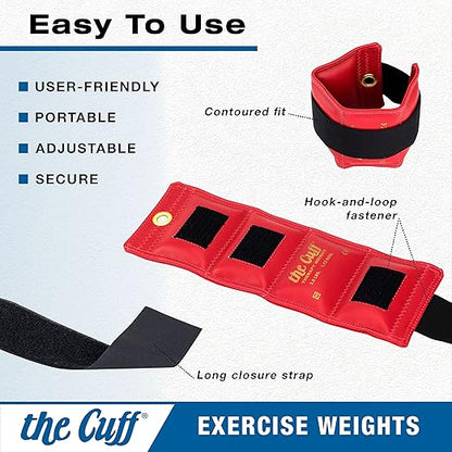 The Cuff Original Adjustable Ankle and Wrist Weight for Training, Dance, Running, Cardio, Aerobics, Toning, and Physical Therapy for Men and Women, 10 lb, Brown