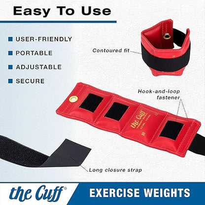 The Cuff Original Adjustable Ankle and Wrist Weight for Training, Dance, Running, Cardio, Aerobics, Toning, and Physical Therapy for Men and Women, 10 lb, Brown