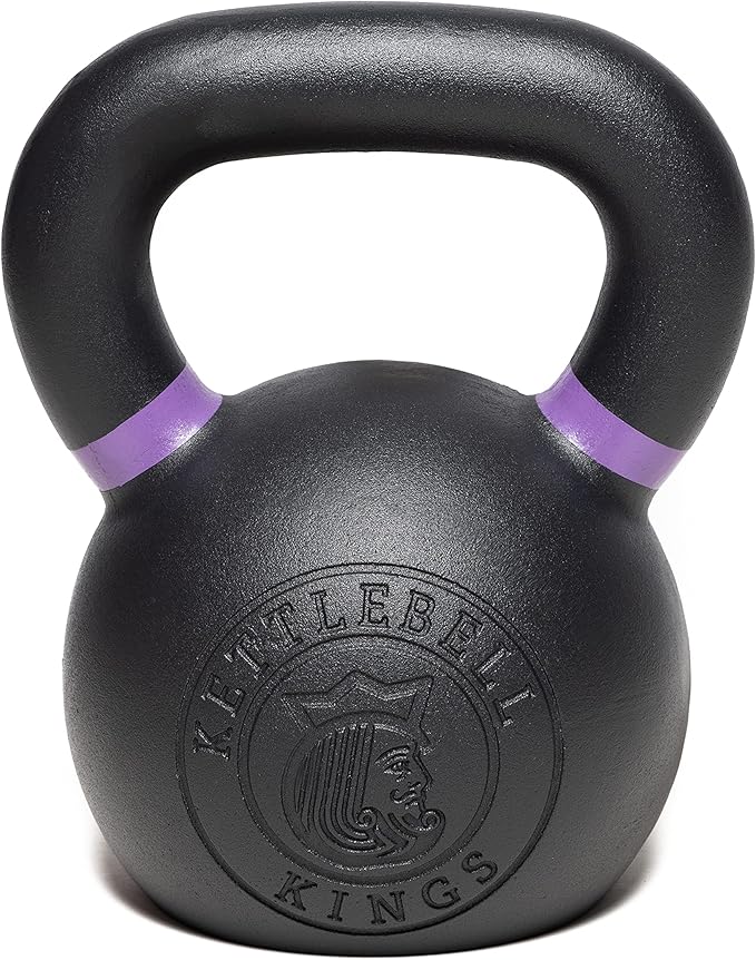 Kettlebell Kings Powder Coated Kettlebell Weights 5-90 LB | Workout Gym Equipment & Strength training sets for Women & Men | Durable Coating for Grip Strength, Rust Prevention