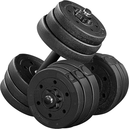 Yaheetech Adjustable Dumbbells Weight Set Dumbbell Weights Exercise 4 Spinlock