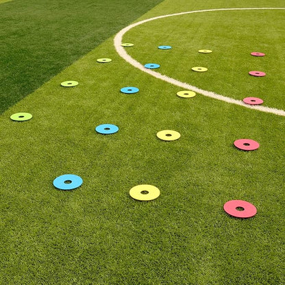 Pro Disc Cones Agility Training Markers,40 Pack,Flat Field Cones Floor Dots for Football, Basketball, Agility Soccer Cones,Field Cone Markers,Agility Round Field Marker Cones