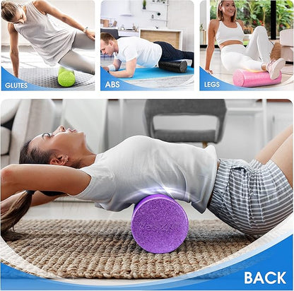 Yes4All High Density Foam Roller for Back, Variety of Sizes & Colors for Yoga, Pilates – Blue - 18 inch