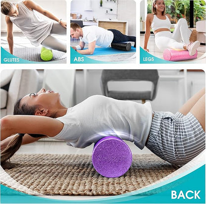 Yes4All High Density Foam Roller for Back, Variety of Sizes & Colors for Yoga, Pilates - Turquoise - 24 Inches