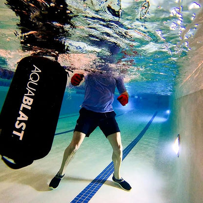 AquaBLAST Portable Fitness and Punching Bag for Swimming Pools for a Total-Body, Low-Impact Workout Using Water Resistance & Weight; Sets Up in 30 Seconds & Take It Anywhere.