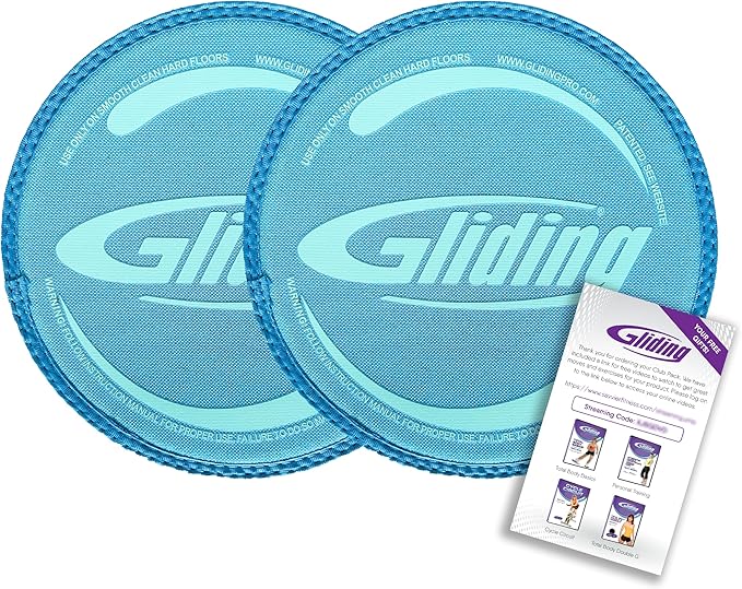 Gliding Discs for Working Out - Exercise Sliders for Carpet & Hardwood Floors 1 Pair, Authentic Workout Sliders Disc for Full Body Resistance Workout, Includes 4 Streaming Video Workouts