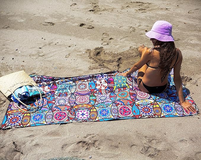 Elite Trend Microfiber Beach Towel - Extra Large 78x35 Inch Sand Free Quick Dry Towel for Travel, Swimming, Pool, Yoga, Hiking, Camping – Lightweight Fast Drying Microfiber Towel Compact for Adults