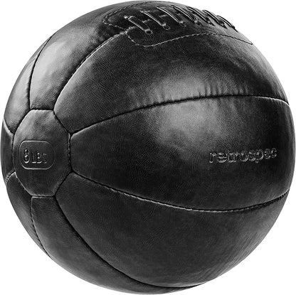 Core Weighted Medicine Ball 4, 6, 8, 10, 12, 14, 16, 20, 25, 30 lbs, Soft Touch Vegan Leather with Sturdy Grip for Strength Training, Recovery, Balance Exercises and Other Full-Body Workouts