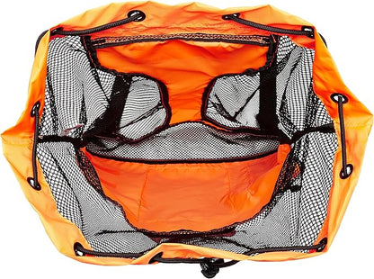 TYR Big Mesh Mummy Backpack For Wet Swimming, Gym, and Workout Gear , Orange