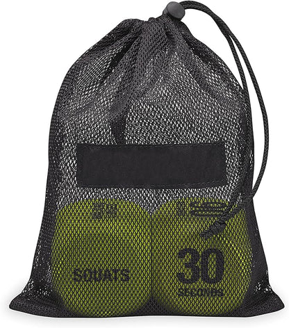 SPRI Exercise Dice (6-Sided) - Game for Group Fitness & Exercise Classes - Includes Push Ups, Squats, Lunges, Jumping Jacks, Crunches & Wildcard ( Carrying Bag)